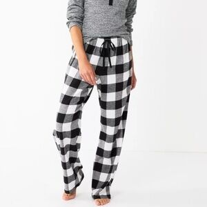 Black and White Plaid Pajama Pants